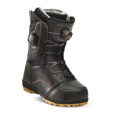 WOMENS SNOWBOARD BOOTS UK 4.5 BLACK NIDECKER TRINITY BOA FOCUS ALL MOUNTAIN