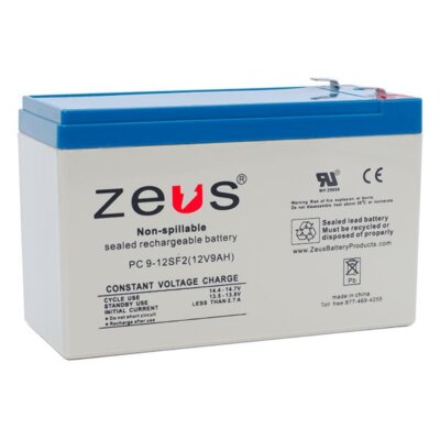 ZEUS Battery Products PC9-12SF2 Rechargable Sealed Lead Acid Battery - 12V - ...
