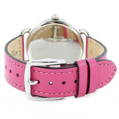 Pre-owned Coach [] Watch Delancey 36mm Pink Stone Leather Strap 14502879 Women's