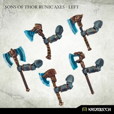 Sons of Thor Runic Axes - Left-Kromlech- Space Wolves Hunters Claws Ragnar Squad