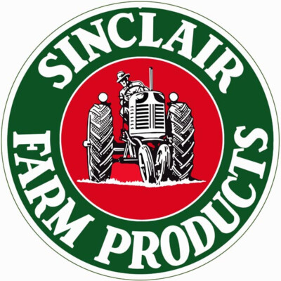 SINCLAIR FARM PRODUCTS 24'' ROUND HEAVY DUTY USA MADE METAL ADVERTISING SIGN