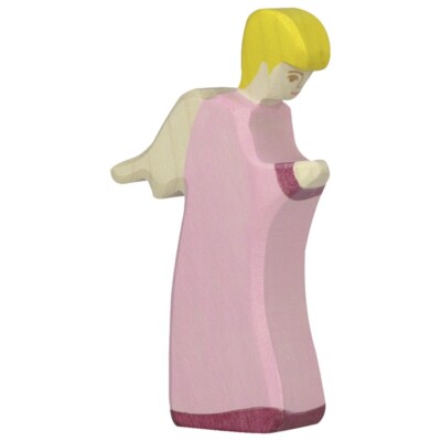 Engel stehend rosa (3) HOLZTIGER 80314 Krippenfigur für Krippe
