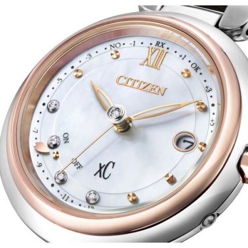 Pre-owned Citizen Es9466-65w Xc Mizu Collection Titania Happy Flight Floret Diamond Model