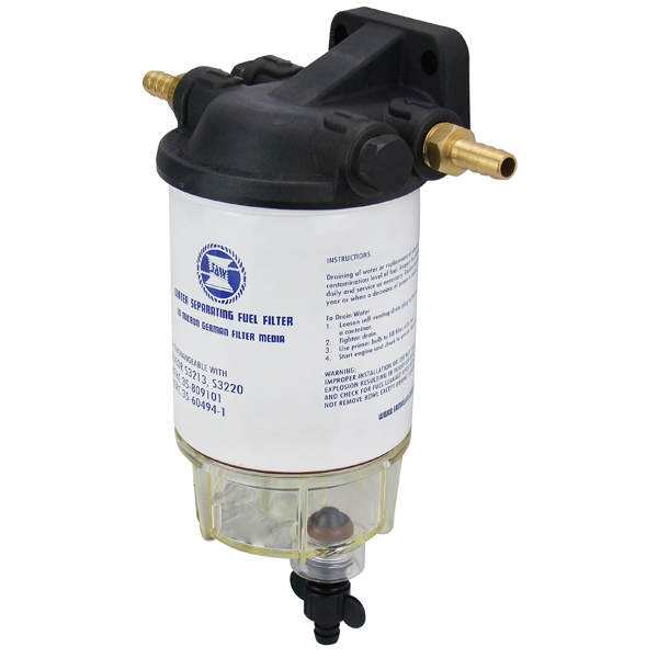 Uni Marine CLEAR BOWL FUEL FILTER WATER SEPARATOR KIT OUTBOARD + Spare