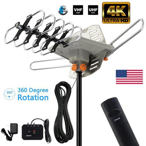 990 Mile HDTV 1080P 4K Outdoor Amplified Digital Antenna 360