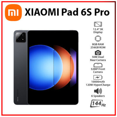 (Wi-Fi) Xiaomi Pad 6S Pro 12.4'' 8GB+256GB Octa Core Android PC Tablet