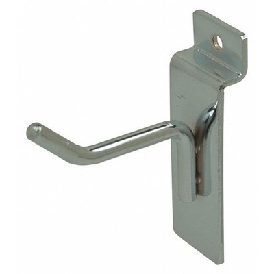 Econoco Slatwall Hooks 2 In Steel Chrome Single Hook Retail Display 96 Pk Heavy