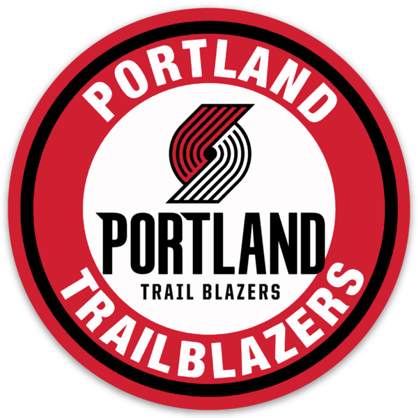 Portland Trailblazers Basketball Classic Logo Type Die-cut Round MAGNET
