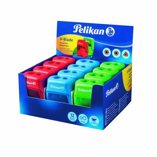 Confezione 12 Pezzi Temperamatite Temperino V Blade 2 Colorato Pelikan dfh