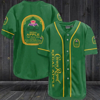 Vintage Green Crown Royal Regal Apple Jersey Size S-5XL