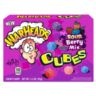 Warheads Berry Cubes Theater Box 3.5 oz (Pack of 12)