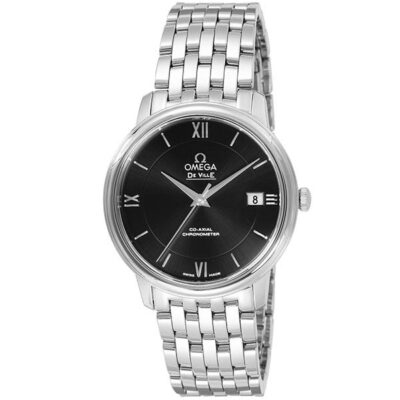 Pre-owned Omega De Ville 424.10.37.20.01.001 Black Men's Watch In Box