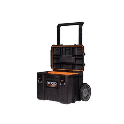 RIDGID 2.0 Pro Gear System 25'' All Terrain Rolling Tool Cart Organizer Tool Box