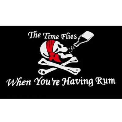 Times Flies When Having Rum Pirate Flag 3x5ft Pirate Boat Flag Jolly Roger Flag