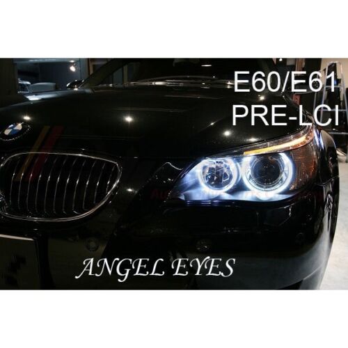 BMW E60 E61 PRE-LCI ANGEL EYE HALO RING LIGHT ICE WHITE LED BULBS X4 | eBay