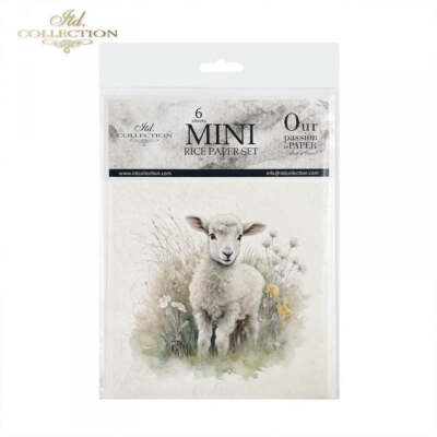 Sheep & Goats | 6'' x 6'' | Mini Decoupage Rice Paper Set | ITD Collection