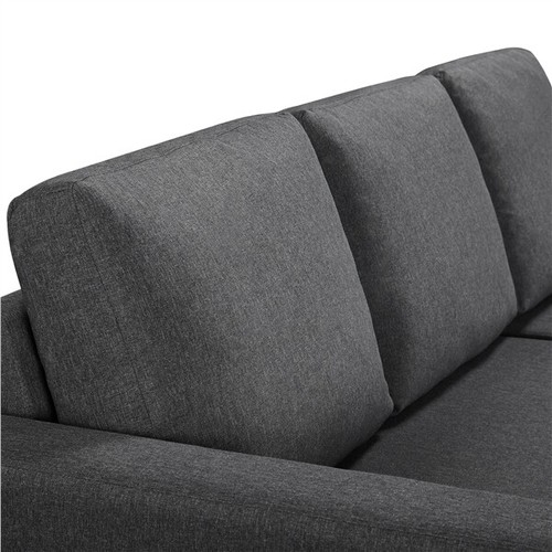 4-seat Convertible Sectional Reversible Sofa Couch Bed for Limited Spaces Gray