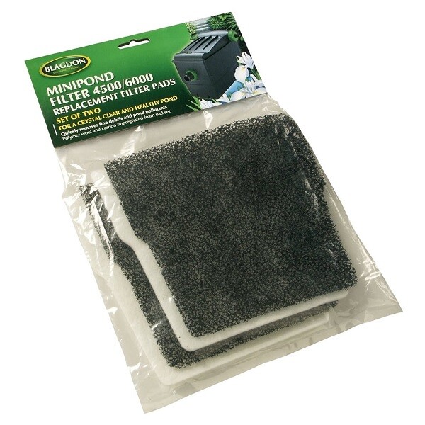 Blagdon Mini Pond Filter 4500/6000 Replacement 2 PACK Polymer/Carbon