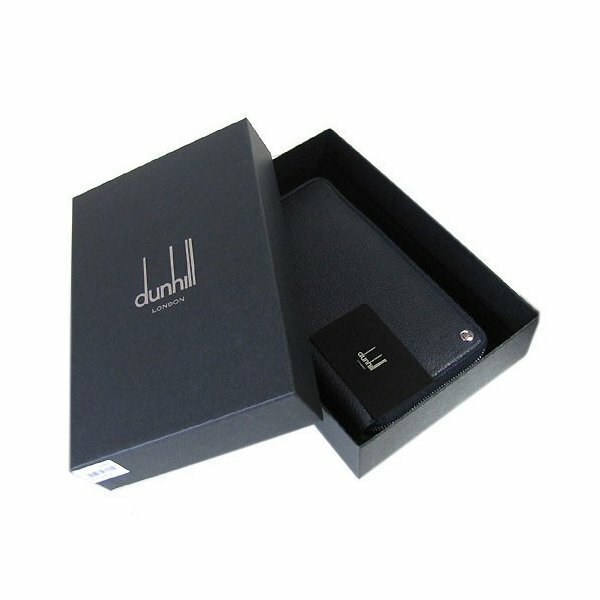 Pre-owned Dunhill Black Leather Oversized Wallet, Holds 8 Credit Cards, L2v3d2a In Box