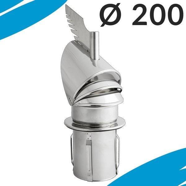 Darco Selbsteinstellender Rotowent Dragon Ã 200mm Schornsteinaufsatz