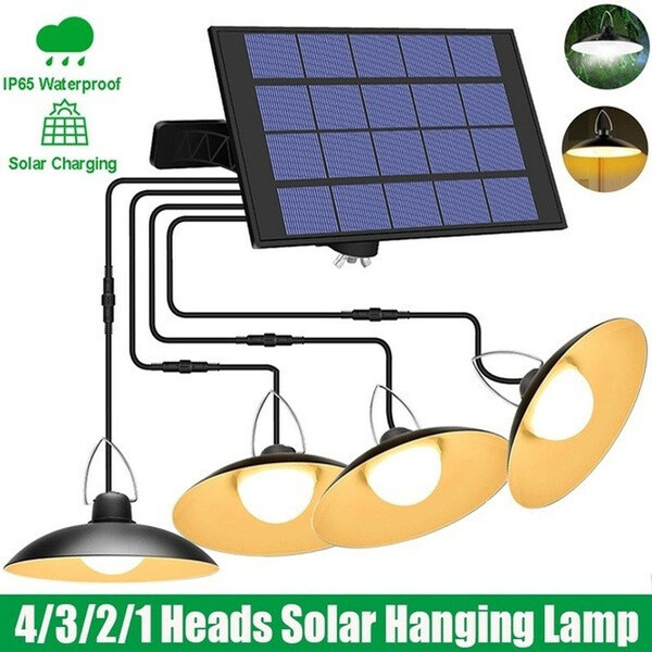 Light Sensor LED Solar Night Lamp Outdoor Shed Light 1-4 Head Outdoor Camping