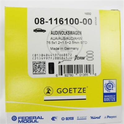 Piston Rings GÖTZE VW Polo Lupo 1.4 16V AQQ AFK APE AUB AUD AUA AXP AKQ ANM AKK