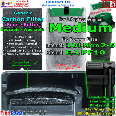 Generic Filter For Tetra Whisper non-OEM Fit Medium Cartridge E,J,PF10,Micro,10i
