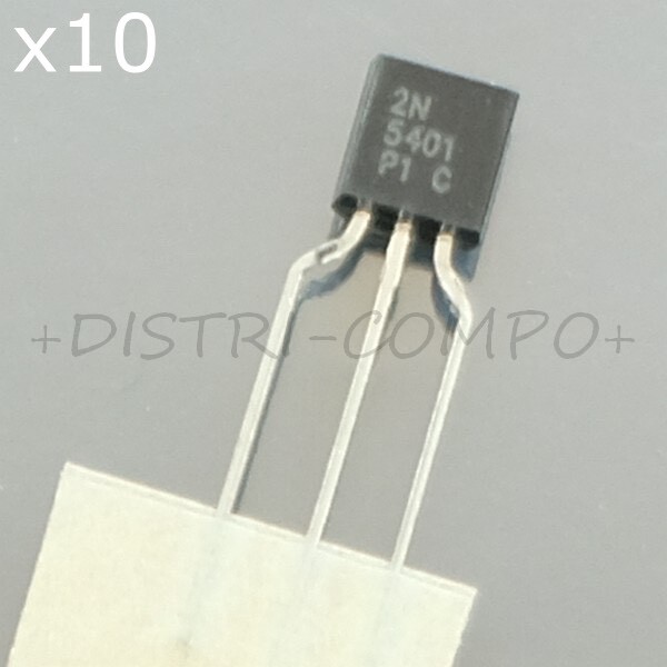 2n5401 Transistor Bjt Pnp 150v 600ma 625mw To-92 Diotec Rohs (Lot De 10)