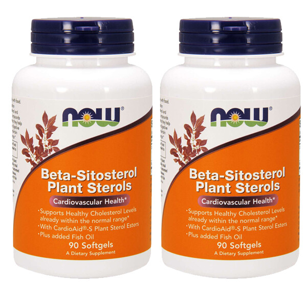 NOW Foods Beta-Sitosterol Plant Sterols 1000 мг, 2X90 или 1X180 мягких капсул