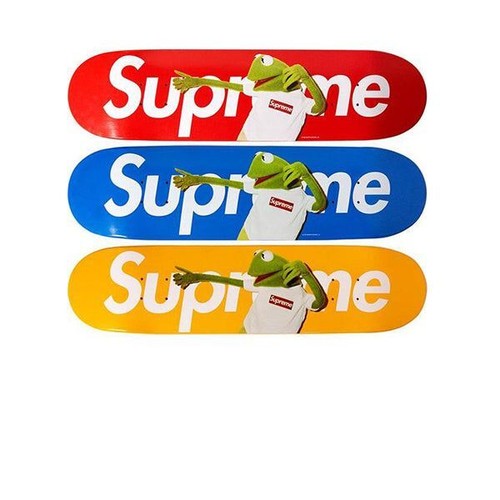 Supreme スケートボード カーミットデザイン SUPREME KERMIT THE FROG SKATEBOARD DECK SET (RED, BLUE
