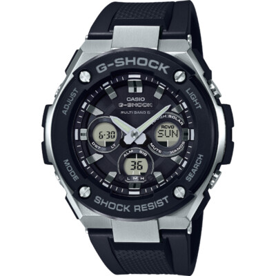 Pre-owned Casio International Warranty Gst-w300-1ajf G-shcok G-steel Radio Solar Men's Watch