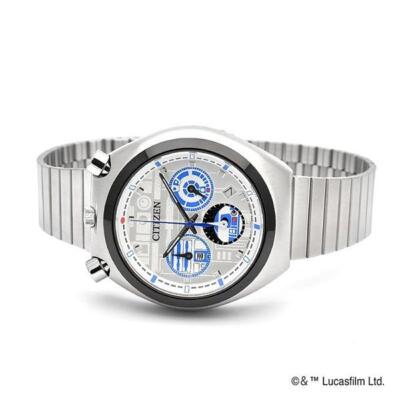 Pre-owned Citizen An3666-51a Star Wars Tsuno Chrono R2-d2 Quartz Mens Watch Japan