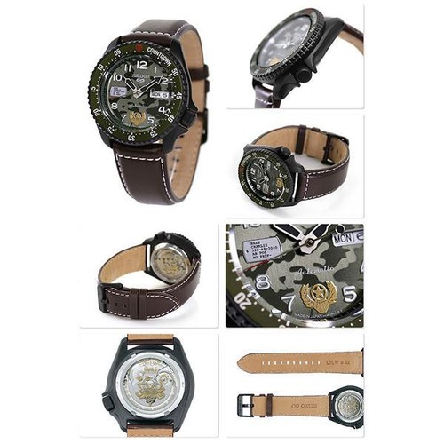 Pre-owned Seiko 5 Sports Street Fighter Srpf21k1 Guile Automatic Limited Edition