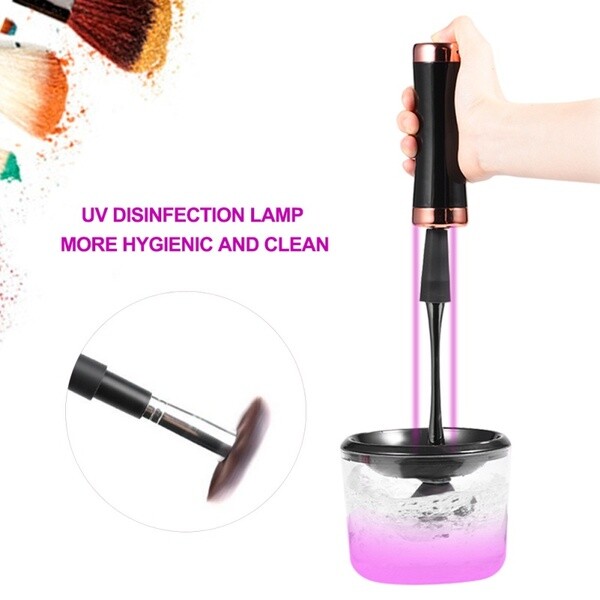 High Speed Automatic Electric Makeup Brush Cleaner with Disinfectant Lamp