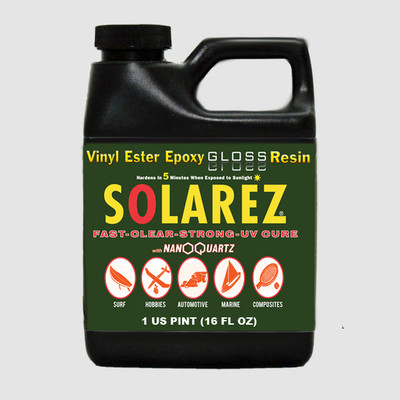 Solarez Vinyl Ester Epoxy Gloss Resin with Nano-Quartz (Pint)
