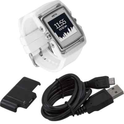 META M1 BLUETOOTH SMARTWATCH MW4004  Stainless Steel Case / Rubber Strap