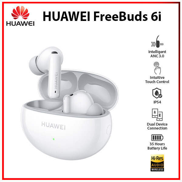Huawei FreeBuds 6i WHITE Bluetooth Active Noise Cancellation