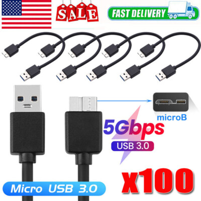 Micro USB 3.0 Cable High Speed Data SYNC For HDD External Hard Drive LOT