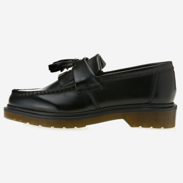 Pre-owned Dr. Martens' Dr. Martens Adrian Tassle Loafer Leather Smooth Black - 14573001 Expeditedship