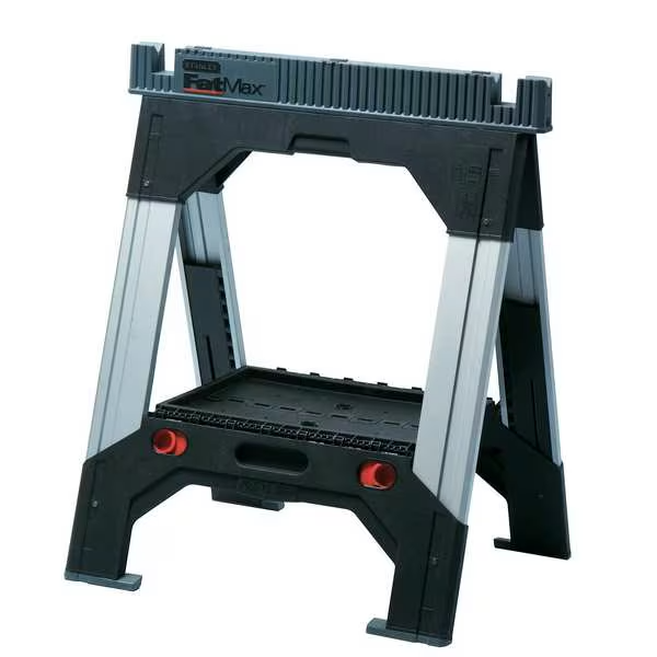 Stanley Adjustable Folding Sawhorse 2500 lb Capacity Plastic Portable Height