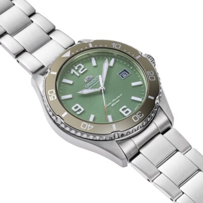 Pre-owned Orient Mako 40 Rn-wj0001e Men's Watch Solar Green Date 2024 From Japan F/s