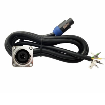 RDCARSHOW HEAVY DUTY POWER CABLE SPEAKER (12FT) 8 CONDUCTOR +FREE FEMALE PLUG