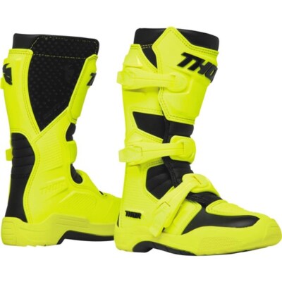 Thor Blitz XR Youth Boots, Acid Green/Black - All Sizes