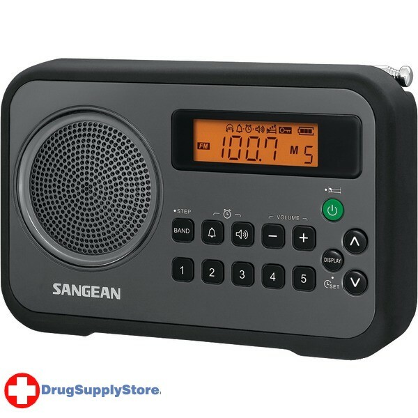 PE AM/FM Digital Portable Receiver with Alarm Clock (Black)