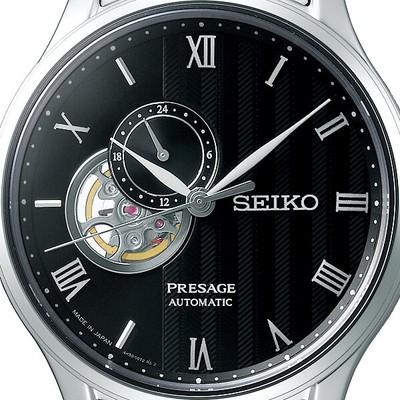 Pre-owned Seiko Presage Basic Sary093 Black Mechanical Automatic Men's Watch In Box