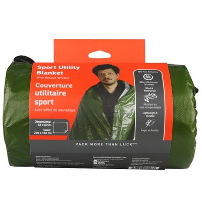 SOL Sport Utility Blanket Weatherproof Reusable Thermal Outdoor Camping Gear