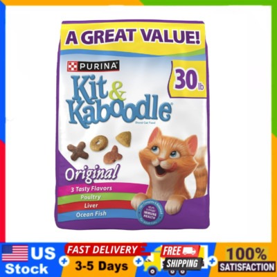 Purina Kit and Kaboodle Original Dry Cat Food for Adult Cats, 30 lb Bag