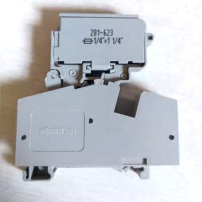 2pcs WAGO 281-623 2-Conductor Fuse Terminal Block 4,00 mm2 Gray New Kd