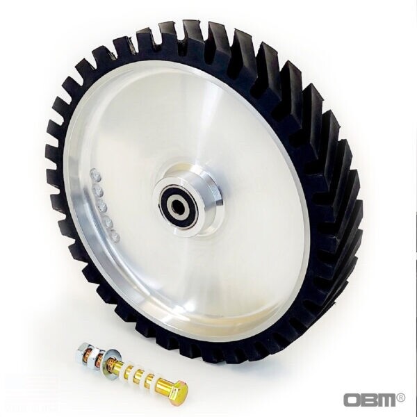 Knife Making: 12" Rubber contact wheel with 1/2" bolt axle