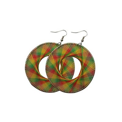 Rasta Rastafari Empress Dream Catcher Peacock Earrings Reggae Marley QTY 2 SET